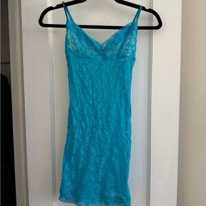 Victoria's Secret Turquoise Lace Chemise